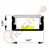 11/16" Black Slim Aluminum Channel - Richee Lighting