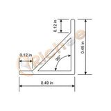 1/2" Simple Angled Aluminum Channel - Richee Lighting