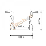 1" Recessed Curve Aluminum Channel - Richee Lighting