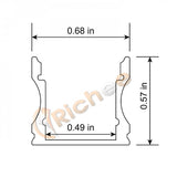 11/16" Curve Aluminum Channel - Richee Lighting