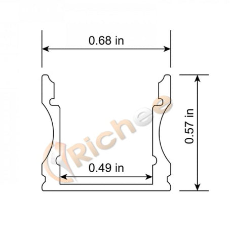 11/16" Curve Aluminum Channel - Richee Lighting