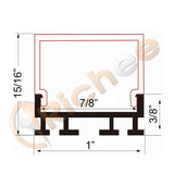 1" Black Lens Milky Square Top Aluminum Channel - Richee Lighting