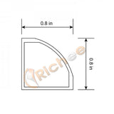 13/16" Angled Milky Aluminum Channel - Richee Lighting