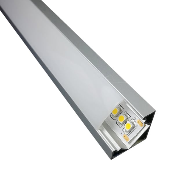 13/16" Angled Milky Aluminum Channel - Richee Lighting
