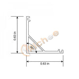 5/8" Angled Full Cover Aluminum Channel - Richee Lighting