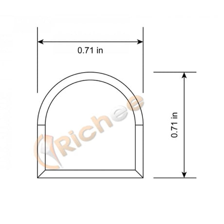 ¾" Round Milky Aluminum Channel-RCH