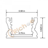 1" Wide Deep Full Cover Aluminum Channel - Richee Lighting