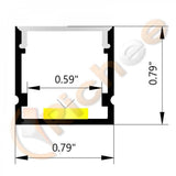13/16" Milky Deep Aluminum Channel - Richee Lighting