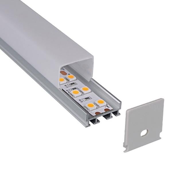1" Milky Square Top Aluminum Channel - Richee Lighting