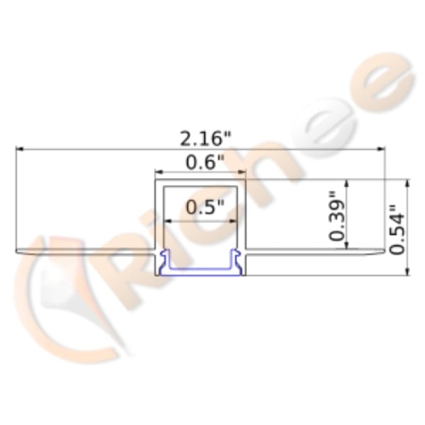 9/16" Side Bend Mud-in Aluminum Channel - Richee Lighting
