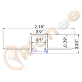 9/16" Side Bend Mud-in Aluminum Channel - Richee Lighting