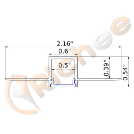 9/16" Side Bend Mud-in Aluminum Channel - Richee Lighting