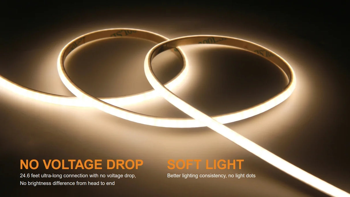 4.5mm Milky LED Strip 30K 24V 198lm/ft Consistent - Richee Lighting