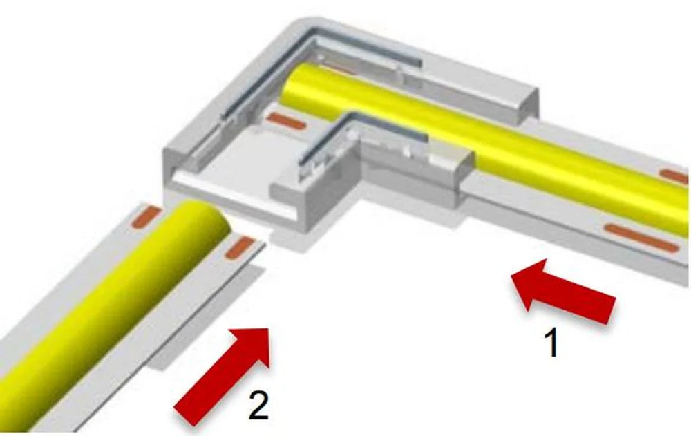 8mm Solderless L Strip Connector for LED Lights - Richee Lighting