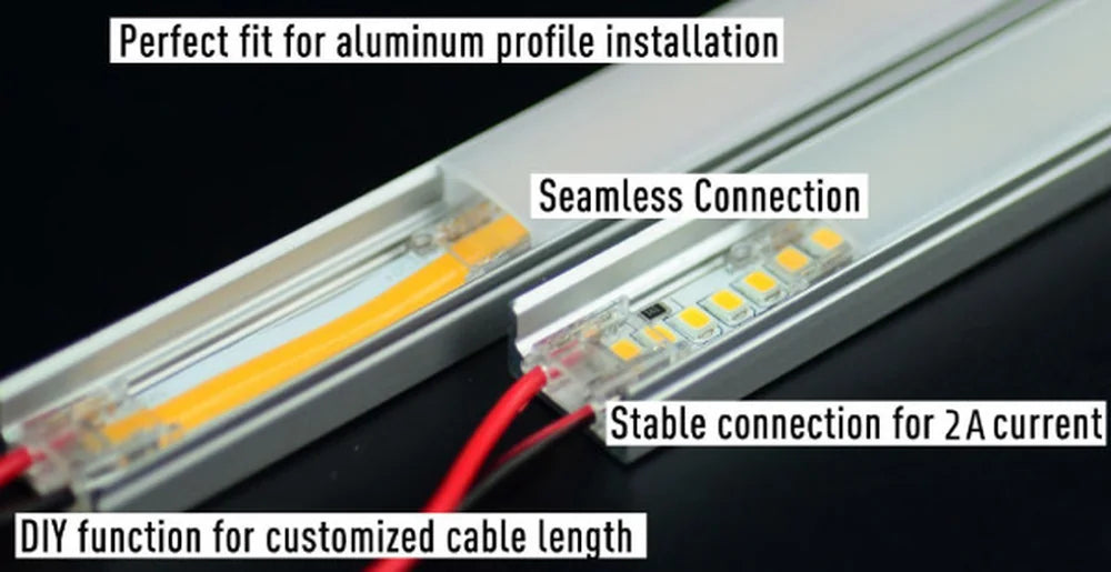 8mm Mini Solderless Strip Power Connector for LED Strips - Richee Lighting