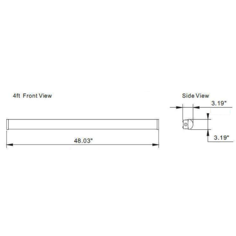 4' Tri-Watt Tri-Color Strip Light w/ Battery Back-up - Rayco Lighting