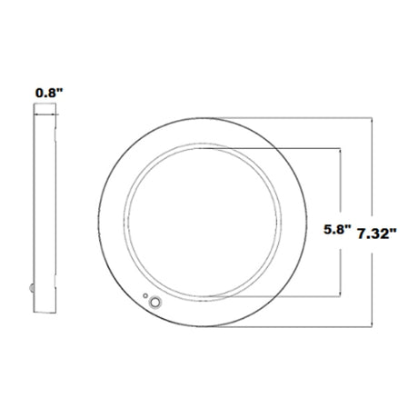 15W 7" 3-Way Bi-Level Motion Sensor Surface Mount Light - Rayco Lighting
