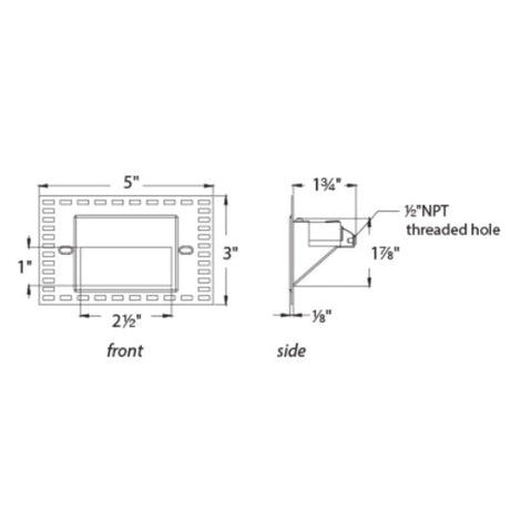 120V 3.3W Trimless Horizontal Wall/Step Light - WAC Lighting