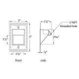 120V 3.3W Trimless Vertical Wall/Step Light - WAC Lighting
