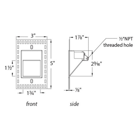 120V 3.3W Trimless Vertical Wall/Step Light - WAC Lighting
