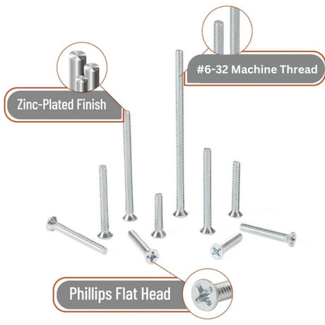 Flat Head 6-32 Screw Kit