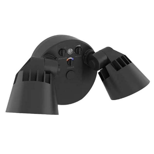 2-Head Dual-Power Tri-Color Motion LED Security Light - Westgate Manufacturing