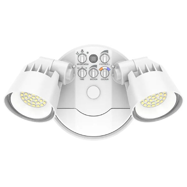 2-Head Dual-Power Tri-Color LED Security Light - Westgate Manufacturing