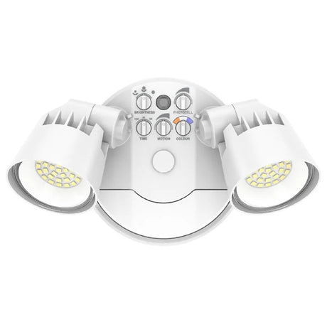 2-Head Dual-Power Tri-Color LED Security Light - Westgate Manufacturing