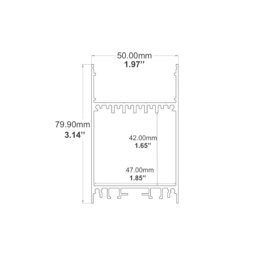 10' Linear Pendant LED Channel-ALB