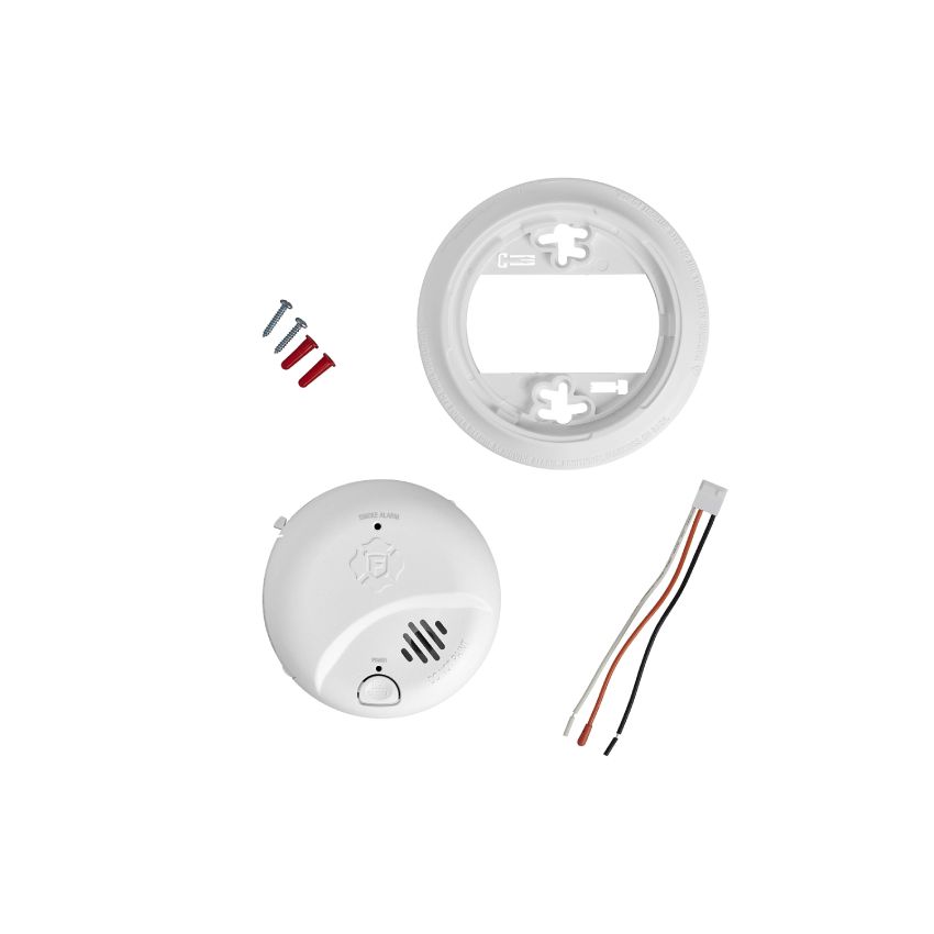 Hardwired Smoke Detector w/ 10 Year Battery Back-up-BRK