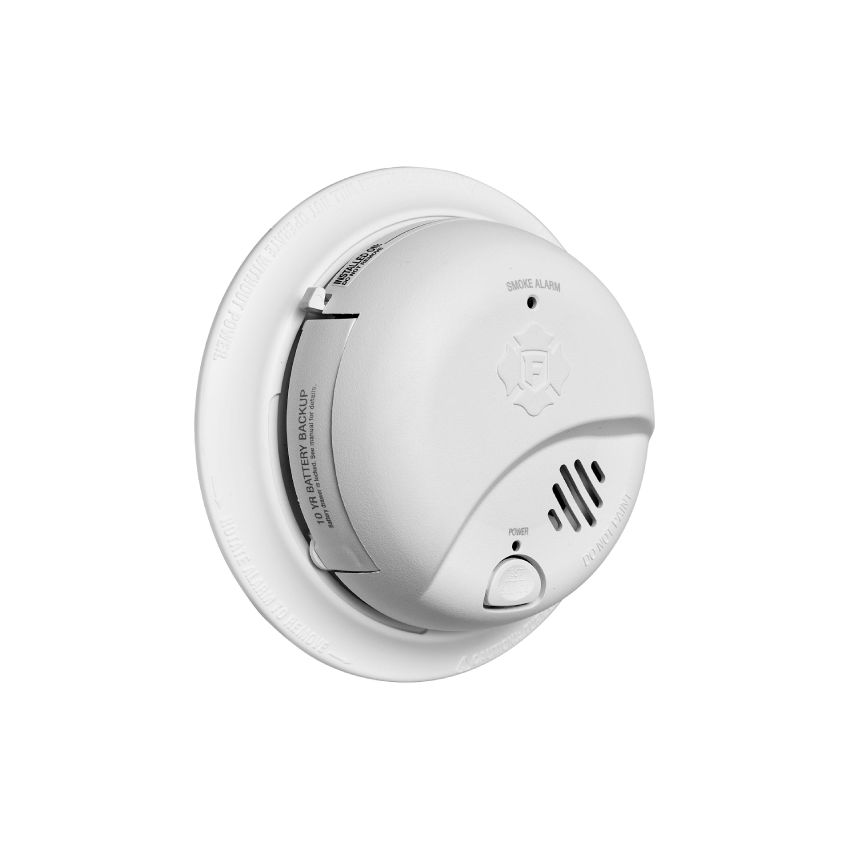 Hardwired Smoke Detector w/ 10 Year Battery Back-up-BRK