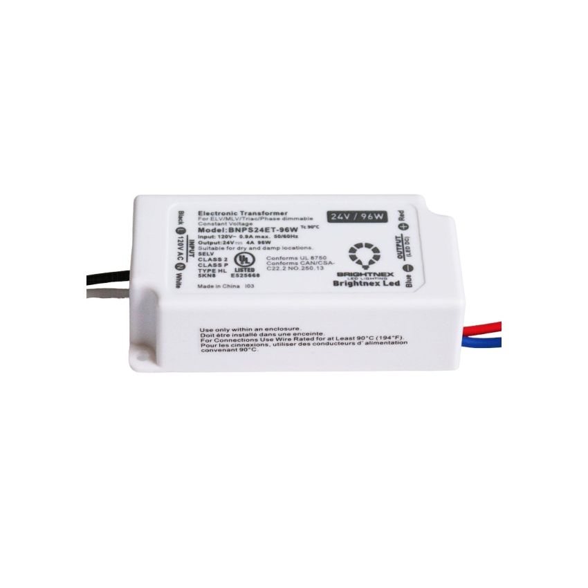 96W 24V Compact Dimmable LED Power Supply-BRT