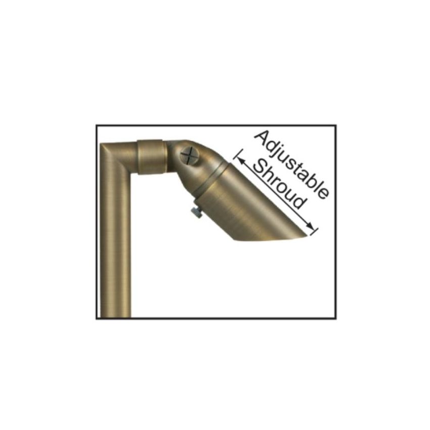 Small Adjustable Head and Shroud Path Light 731B-CL