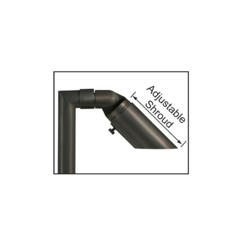 Small Adjustable Head and Shroud Path Light 731B-CL