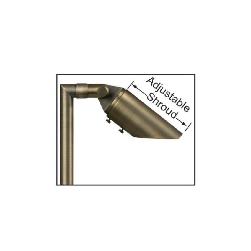 Big Adjustable Head and Shroud Path Light 732B-CL