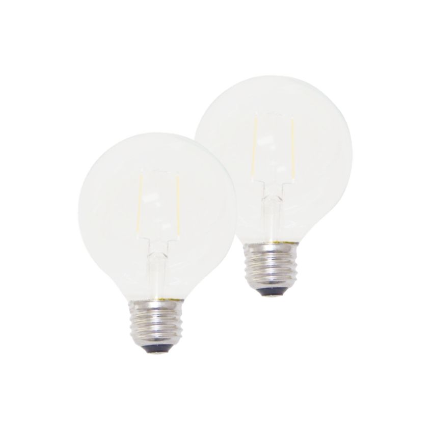 5.5W G25 Frosted Glass Globe LED Bulb 2700K 2 Pack-CTL