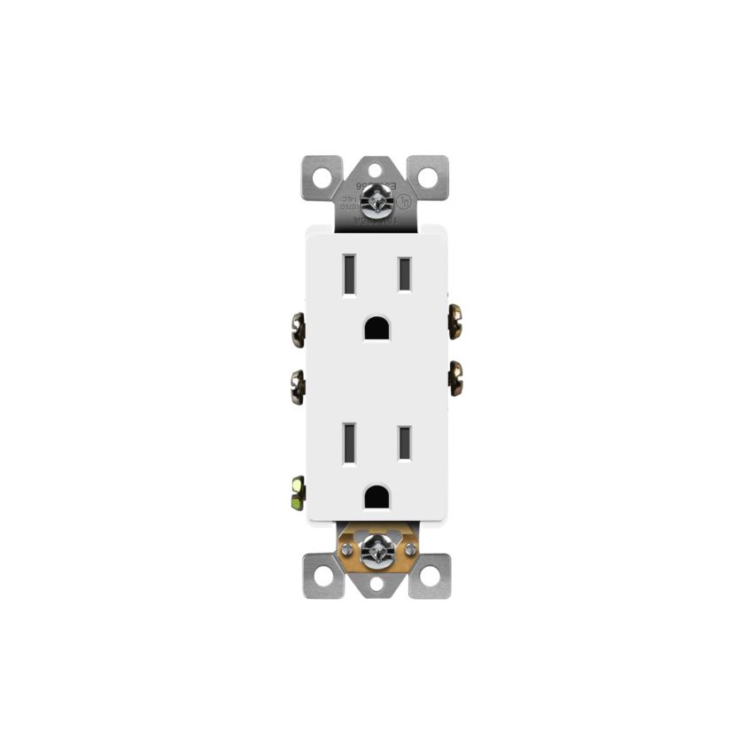 Decorator Receptacle w/ Self-Grounding-EN