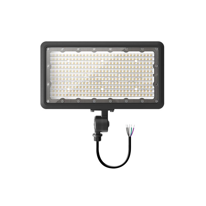 100/120/150W Tri-Power Tri-Color Knuckle Mount LED Flood Light w/ Photocell-ENV