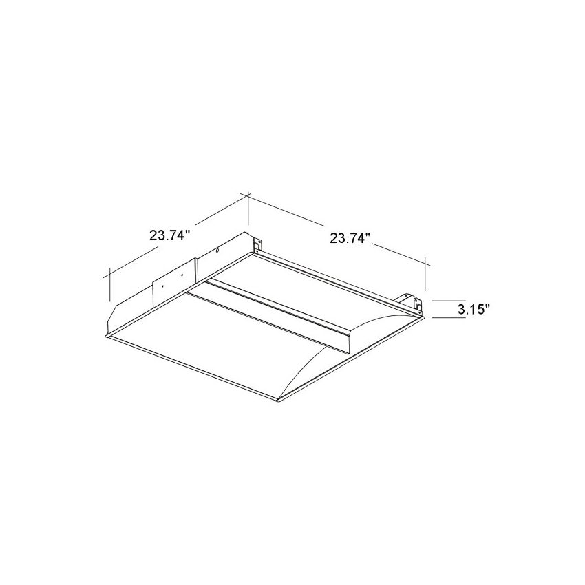2x2 4-Color 3-Power Center Basket LED Troffer-ENV