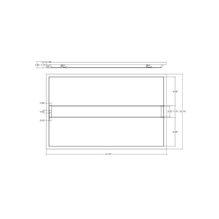 2 x 4 5-Color 3-Power Flat LED Troffer-ENV