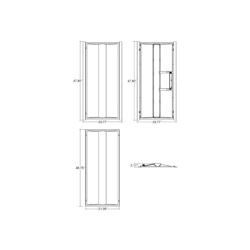 2 x 4 5-Color 5-Power LED Troffer-ENV