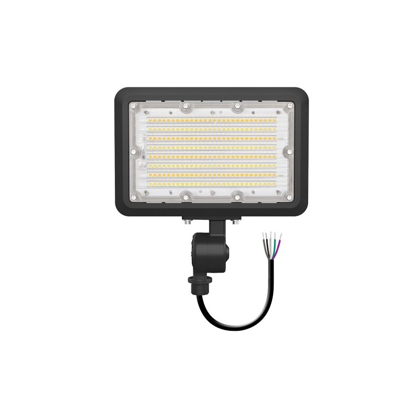 40/50/60W Tri-Power Tri-Color Knuckle Mount LED Flood Light w/ Photocell-ENV