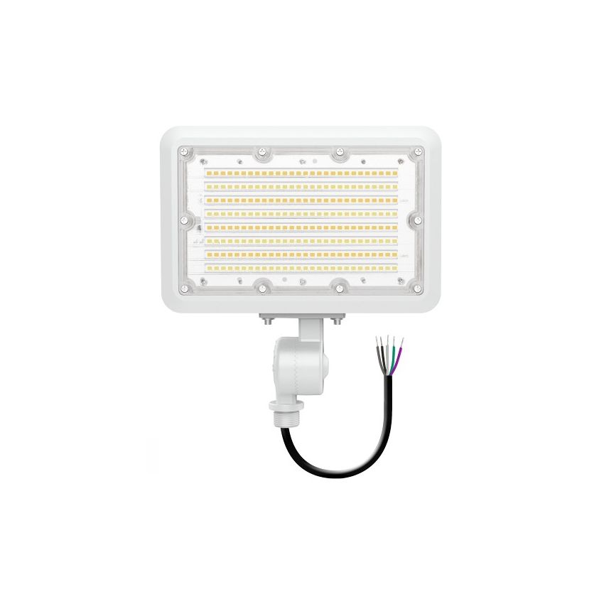 40/50/60W Tri-Power Tri-Color Knuckle Mount LED Flood Light w/ Photocell-ENV