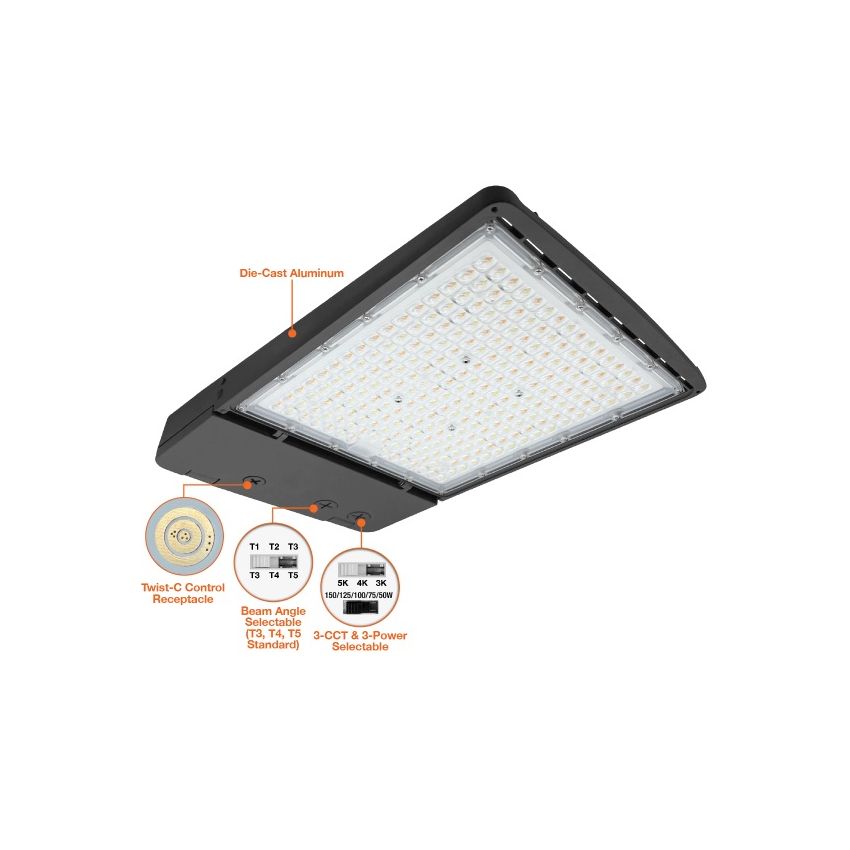 310W-430W Tri-Beam 5-Power Tri-Color Area LED Light-ENV