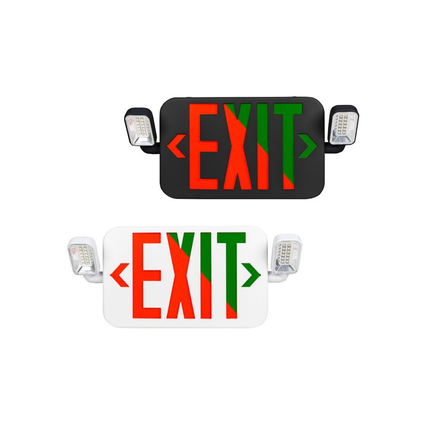 Red/Green Two Color Combo Emergency LED Exit Sign-ENV