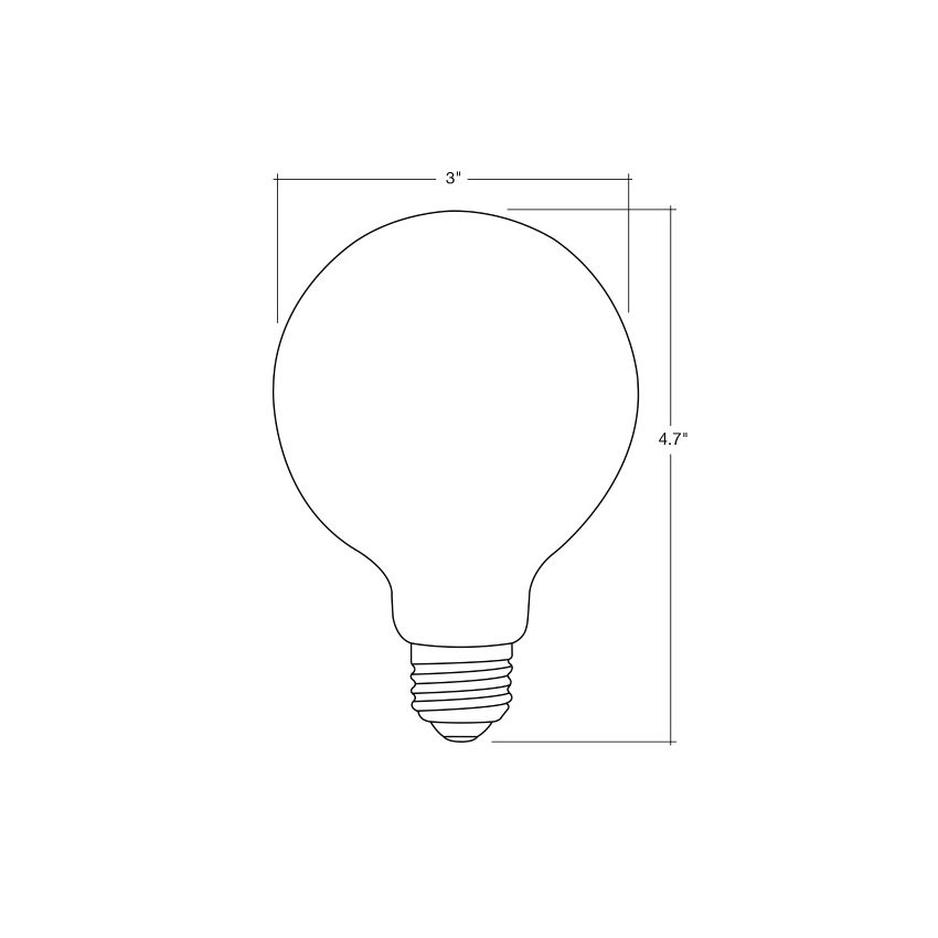 5W Globe Filament LED Bulb 2700K-ENV