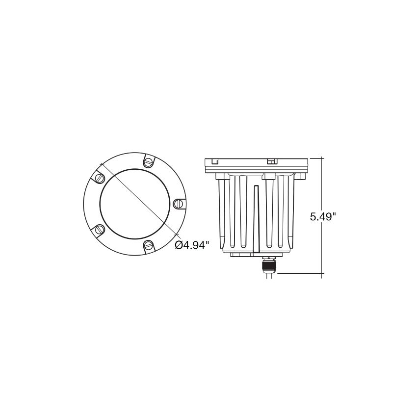 Solid Brass In-Ground Open Lens Well Light-ENV