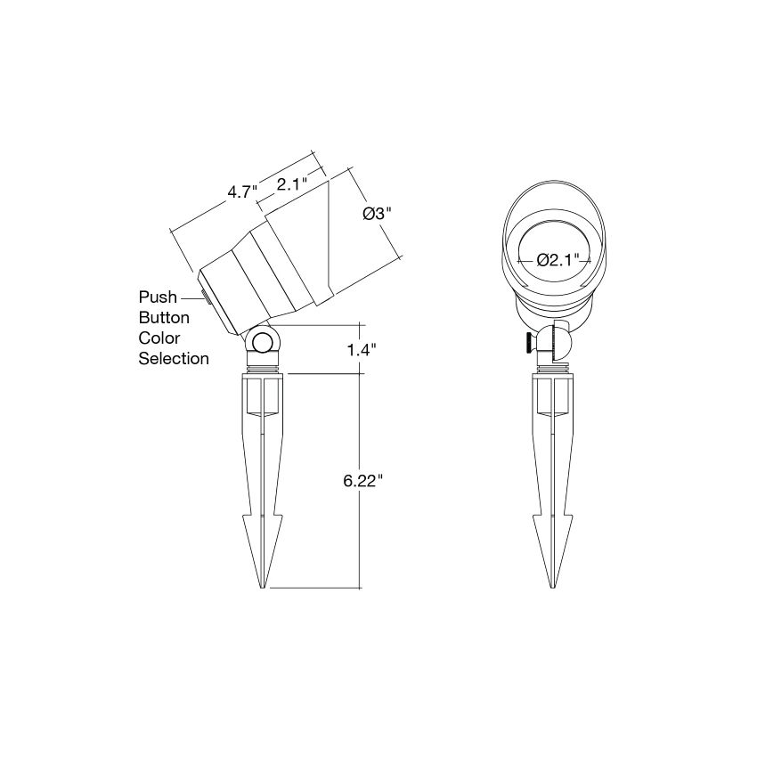 5W RGB+5-CCT Bullet Flood LED Up Light-ENV