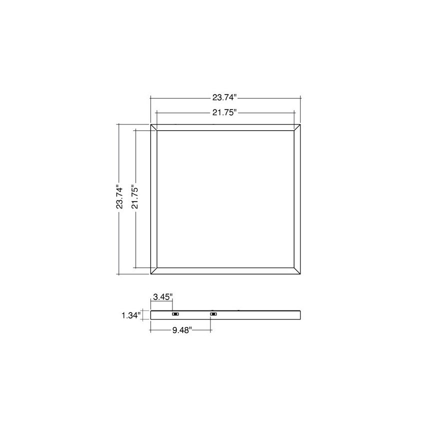 20/30/40W 2X2 Multi-Color Surface Mount Fixture-ENV