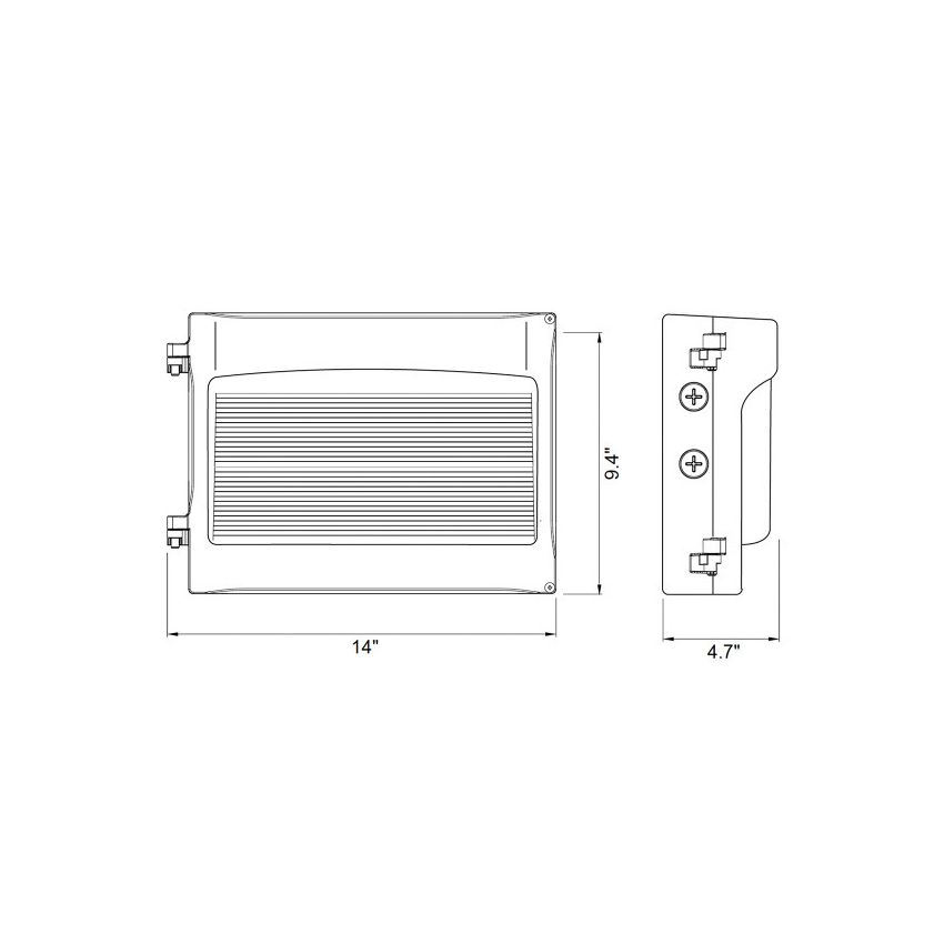 60/80/100W Tri-Color Semi-Circle Wall Pack-ENV